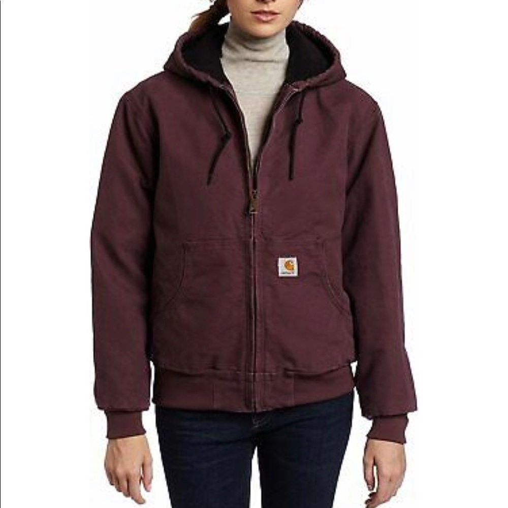 Carhartt purple hooded jacket
